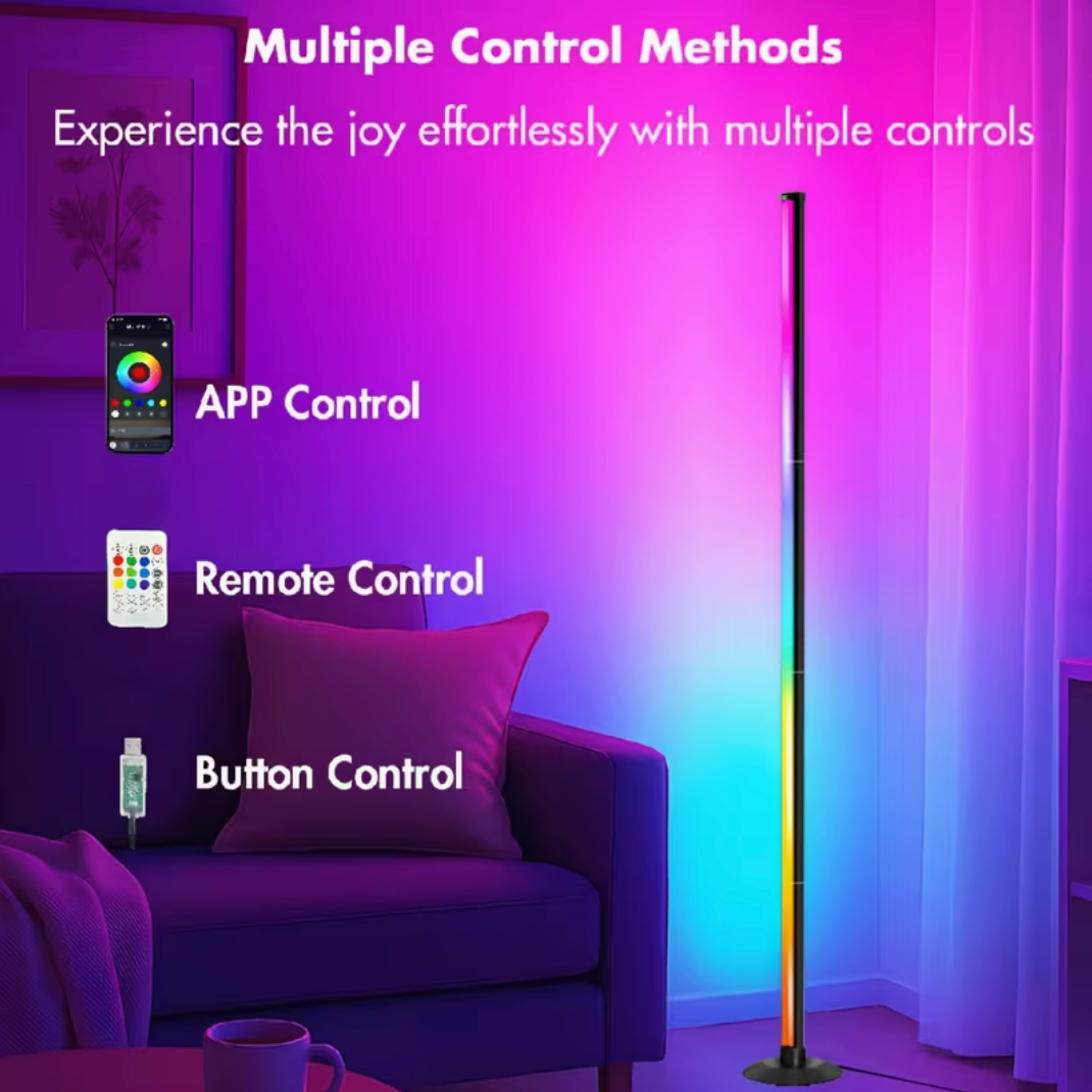 Lampe de sol LED intelligente RGBICB