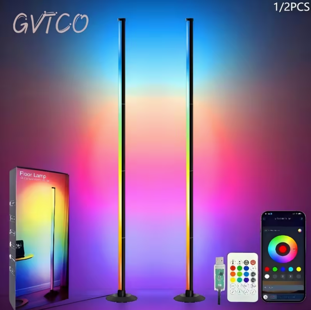 Lampe de sol LED intelligente RGBICB