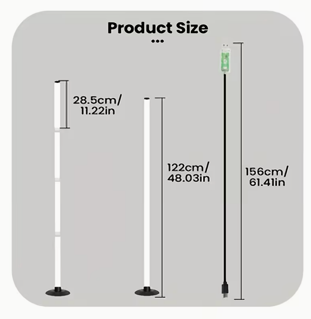 Lampe de sol LED intelligente RGBICB
