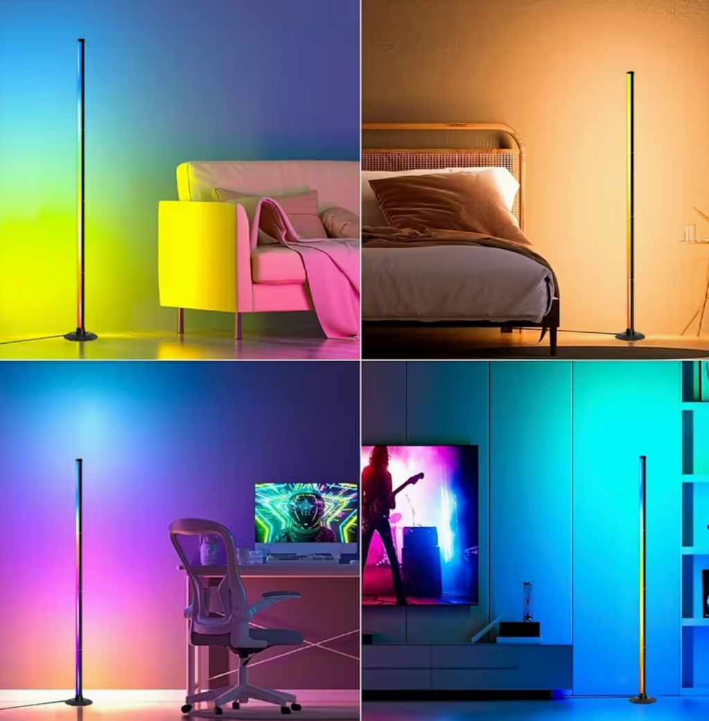 Lampe de sol LED intelligente RGBICB
