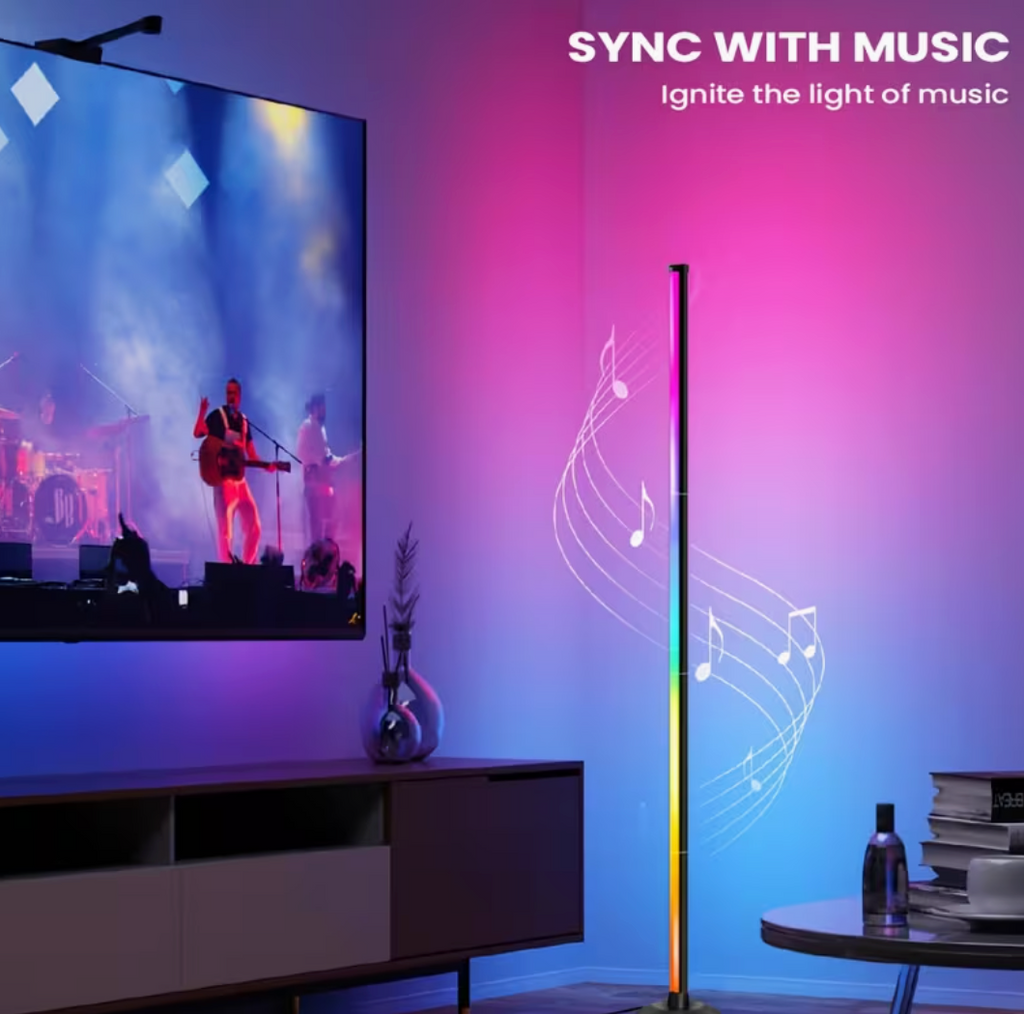 Lampe de sol LED intelligente RGBICB