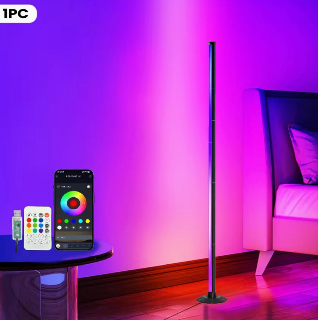 Lampe de sol LED intelligente RGBICB