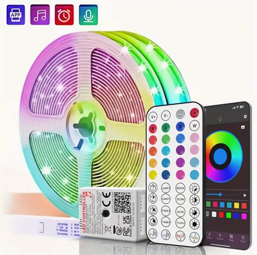 Bande LED RGB Intelligente avec Application & Télécommande 44 Touches