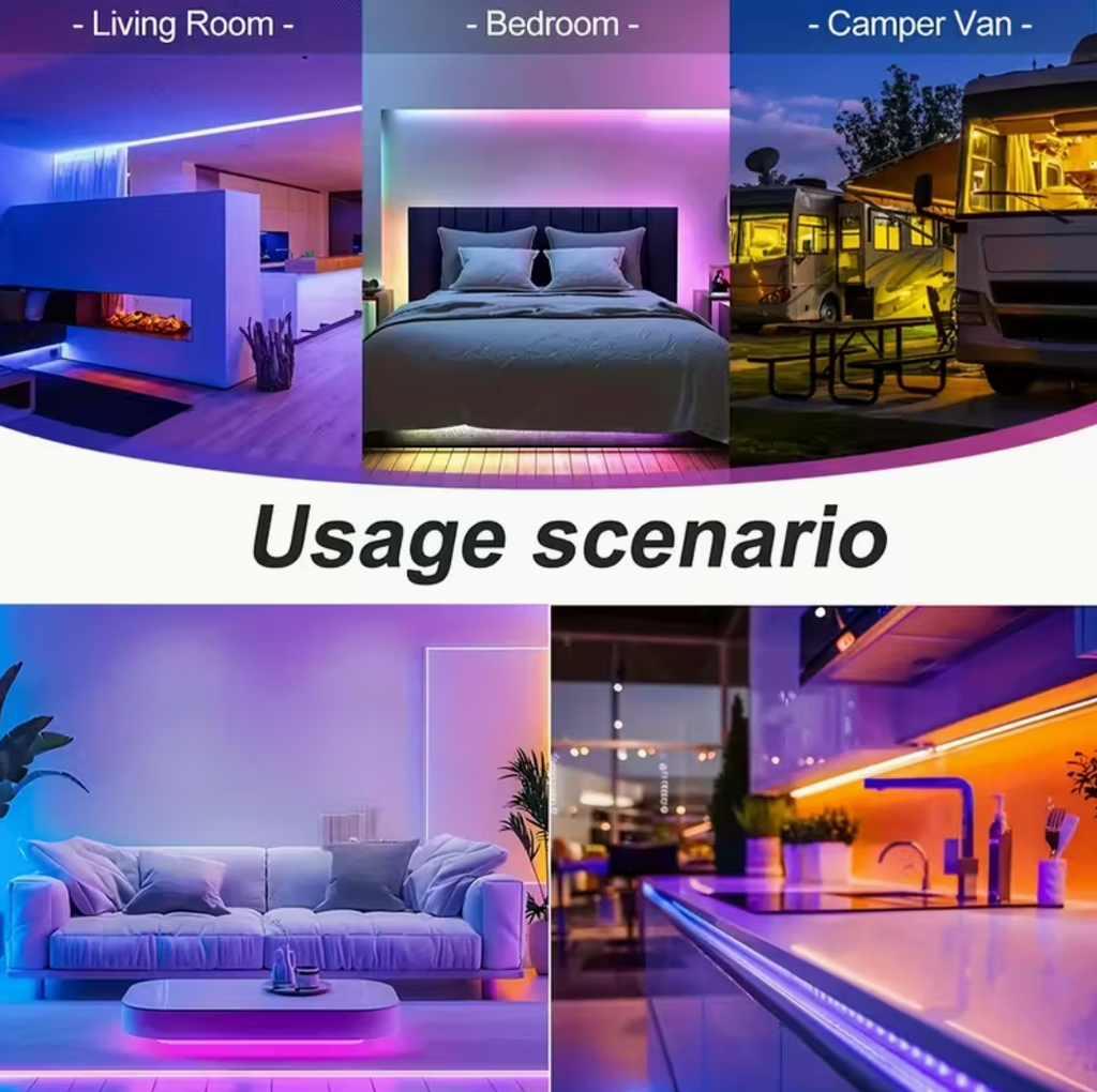 Bande LED RGB Intelligente avec Application & Télécommande 44 Touches
