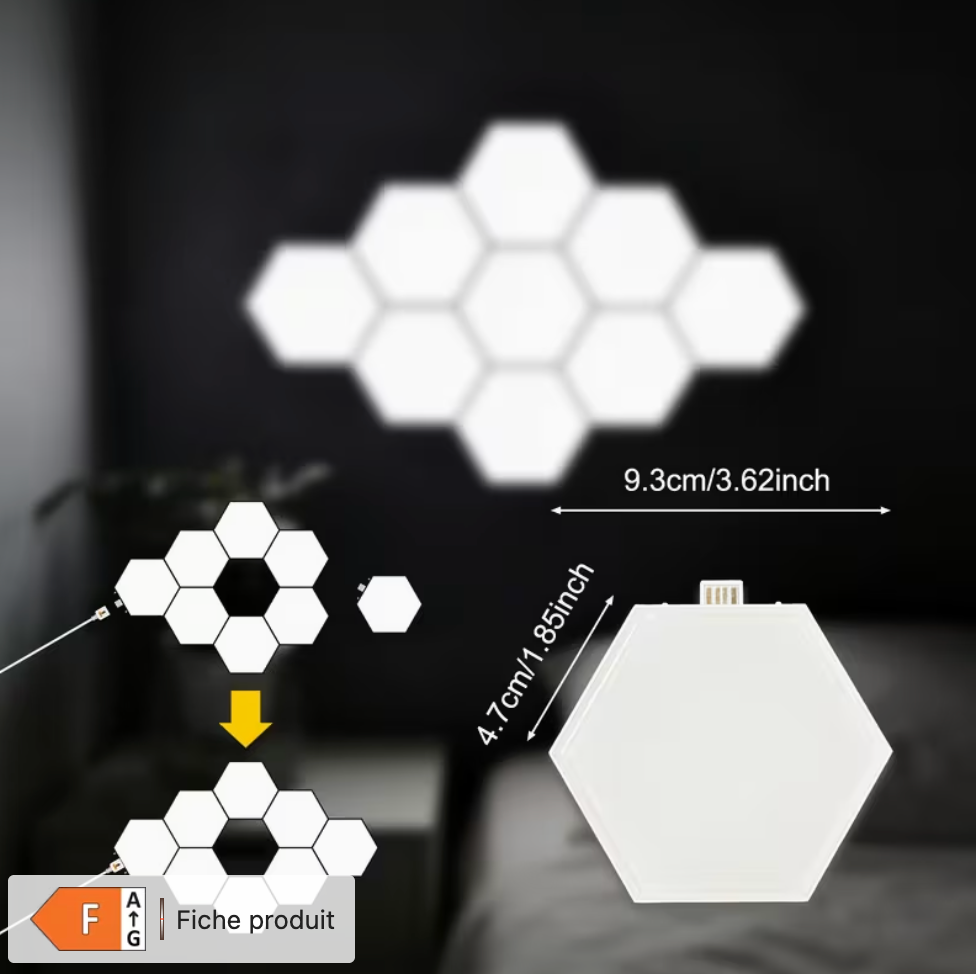 Appliques Murales LED Hexagonales Tactiles