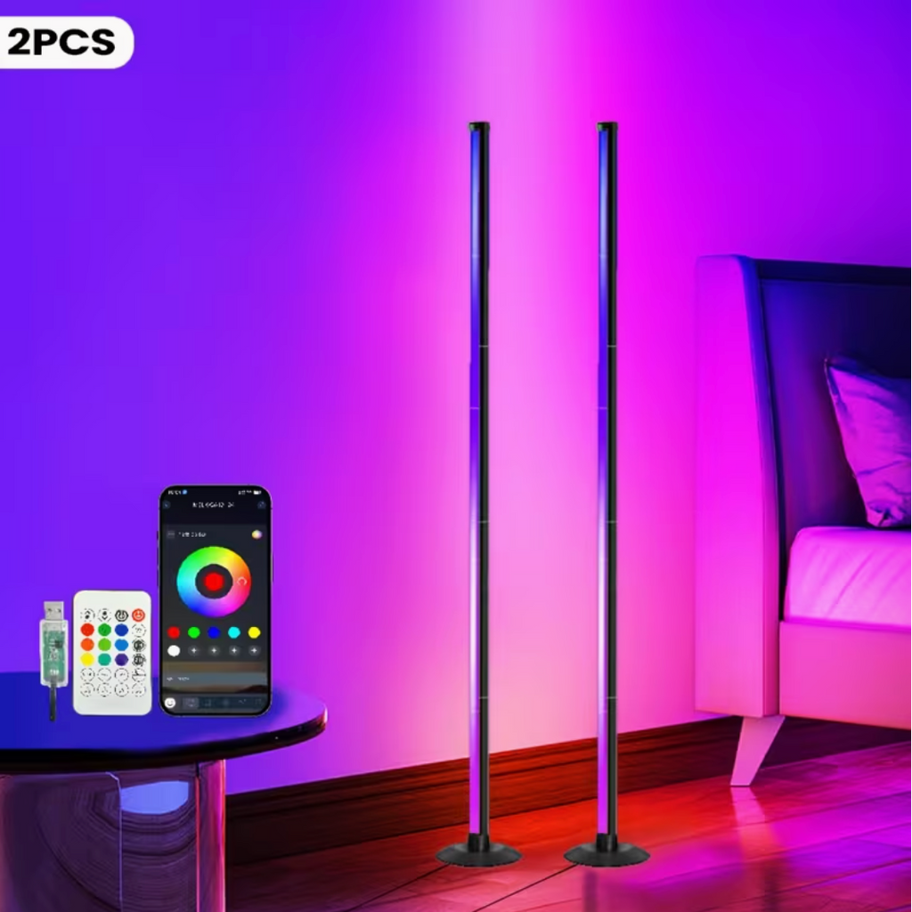 Lampe de sol LED intelligente RGBICB