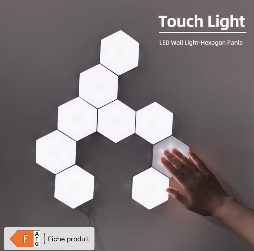 Appliques Murales LED Hexagonales Tactiles